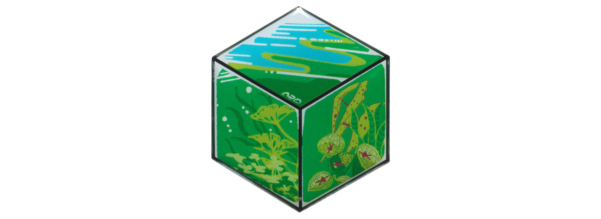 ADA fishbowl shaped pin badge 