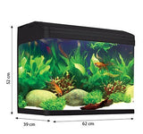 AQUA ONE AquaStyle 620 - 90L Curved Glass Aquariu Black Fish Tank