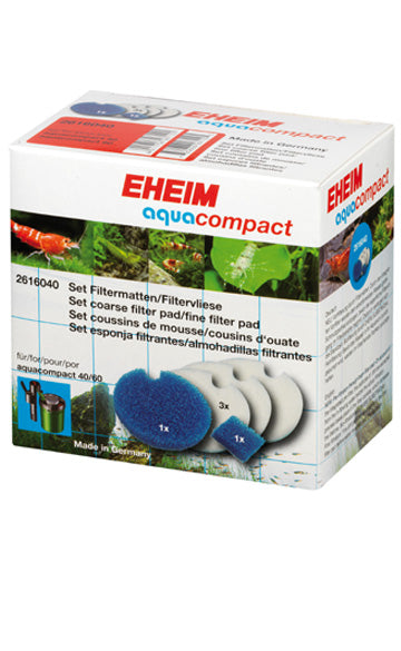 EHEIM  coarse/fine filter pad for aqua compact 過濾棉/生化棉/白棉/藍棉 (精巧桶)